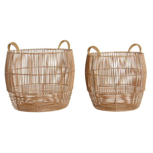 Rattan Metal Blend Basket Set